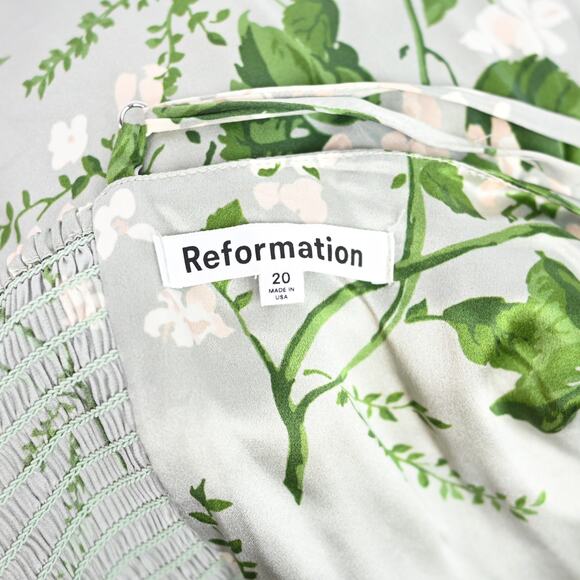 Reformation Frankie Silk Dress, size 20 - Picture 5 of 7